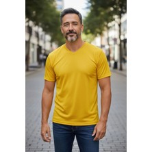 Eren Style Pamuklu V Model Kısa Kol T-Shirt
