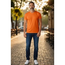 Eren Style Pamuklu V Model Kısa Kol T-Shirt