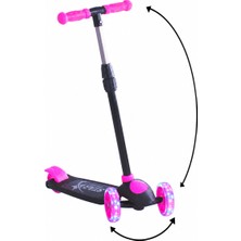 Chubby Baby Işıklı Çocuk Scooter Ayarlanabilir Direksiyonlu Arka Frenli