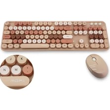 Uslucan Alışveriş Mofii Kahverengi Sweet Dm Combo Klavye Mouse Set