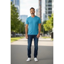Eren Style Pamuklu V Model Kısa Kol T-Shirt