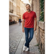 Eren Style Pamuklu V Model Kısa Kol T-Shirt