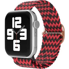Belirtilmemiş 38MM Kordon - Zigzag Kırmızı-Siyah