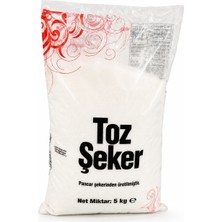 Hazar Gıda Toz Şeker 5 kg Paket ile Tatlı Tariflerinize Saf ve Doğal Lezzet!