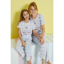 Siyah İnci Çok Renkli Örme Pijama Takım