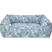 Pet Comfort Alpha Merta Mavi-Beyaz Köpek Yatağı L 85X105CM