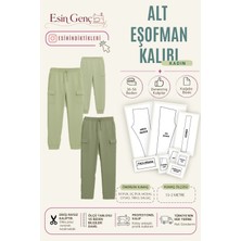 Esin'in Diktikleri Kadın Alt Eşofman Kalıbı | 36-56 Beden | Kağıt Baskı | Profesyonel Dikiş Kalıbı