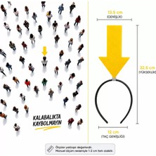 Uslucan Alışveriş Sarı Renk Buradayım Ok Tacı Kaybolmam Işaret Tacı Keçe