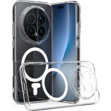 Caseonn Honor Magic 8 Pro Kılıf Magsafe Özellikli Sararmaz Kristal Sert Kapak Şeffaf
