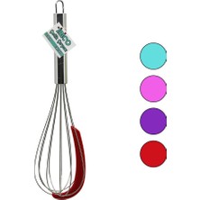 Starseven Krom Saplı Çelik Metal Çırpıcı - Renkli Kazıyıcılı - 30 cm