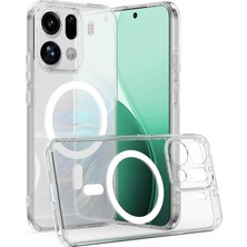Caseonn Oppo Find X9 Pro Kılıf Magsafe Özellikli Sararmaz Kristal Sert Kapak Şeffaf