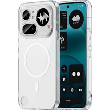 Caseonn Nothing Phone (4A) Pro Kılıf Magsafe Özellikli Sararmaz Kristal Sert Kapak Şeffaf