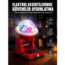 Starseven Çok Amaçlı Şarjlı LED Projektör Lamba Solar Enerjili Rgb Ambiyans Parti Işığı