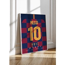 Base Concept Leo Messi Barca Poster Tablo (Çerçeveli)