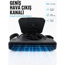 Marsilyan 5 Kademeli Araç Içi Boyun Serinletme Fanı Güçlü Turbo Hava Akışlı USB Şarjlı