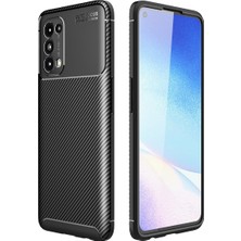 Fırsatkolik Reno 5 Kılıf Auto Focus Karbon Kapak - Siyah