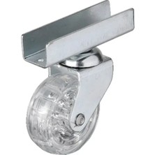 Colezium Hts 327 - 50X20 mm Şeffaf Makaralı Uzun U Tablalı Teker 4 Adet