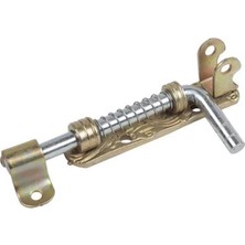 Starseven Ferforje Yaylı Sürgü Kapı Mekanizması, Metal, 120 Mm, Siyah, Iç Dış Mekan Kullanımı Için