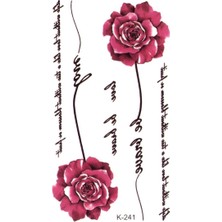 Starseven Bearpear Yazılı Çiçek Dövmesi Flower Tattoo