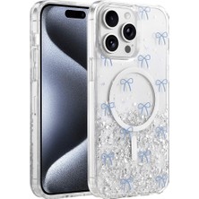 Onegif Apple iPhone 14 Pro Max Misk Simli Magsafe Kapak - Desen 3