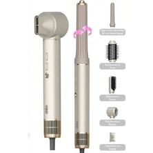 Midas Toptan Home Sinbo Air Brush Saç Şekillendirme Cihazı - 5 Başlıklı - Rose Gold Renk