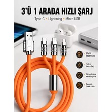 Midas Toptan Home Android ve Ios Uyumlu 180 Derece Type-C Şarj Kablosu Yeni Nesil