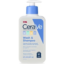 Cerave Bebek Yıkama ve Şampuan / 2'si Bir Arada Cilt ve Saç Için Yırtılmaz Banyo Ürünü / P