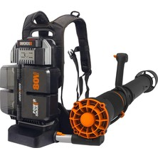 Worx WG572E 80V 4.0AH Li-On Profesyonel Devir Ayarlı Sırt Tipi Kömürsüz Yaprak Üfleme