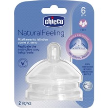Chicco Naturalfeeling Hızlı Akışlı Biberon Emziği (6 Ay+, 2'li)