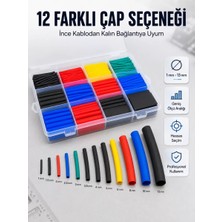 Midas Toptan Home Profesyonel Isıyla Daralan Makaron Kutusu 560 Parça Renkli Kablo Koruma ve Izolasyon Seti