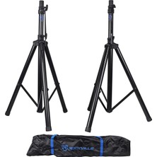 Pair Rockville Rves1 Ayarlanabilir Tripod Dj Pa Hoparlör Standları + Taşıma Çantası/evrensel
