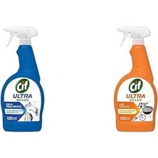 Cif Ultra Hız Temizlik Spreyi Seti (Kir Sökücü ve Yağ Çözücü, 2 x 1000 Ml)