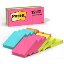 Post-It Mini Notlar, 3,8x5 Cm, 12 Ped, Amerika'nın 1 Numaralı Favori Yapışkan Notları, Poptimis