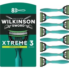 Wilkinson Sword Xtreme 3, Oynar Başlıklı Kullan At Tıraş Bıçağı 8'li Paket