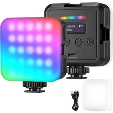 Neewer Kamera Video Işığı Rgb, RGB61 Video Işığı, 360° Tam Renkli Manyetik Mini LED Panel
