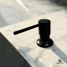 Isaoğlu Yapı Mat Siyah Ankastre Sıvı Sabunluk Ankastre Tezgah Altı Siyah Sıvı Sabunluk