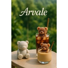 Arvale Figürlü Mini Sevimli Ayı Şeklinde Silikon Buz Kalıbı - Sunum Kahve Buzluk- Mumluk 1 Ade