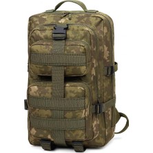 65 Lt Tsk Kamuflaj Outdoor Kamp Sırt Çantası,molle Sistemli, Suya Dayanıklı, Çok Gözlü, Outd