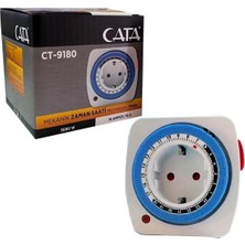 Cata CT-9180 Zaman Ayarlı Priz Mekanik Timer Saati 3680W, TYC00372186110