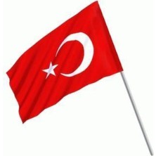 Mashotrend 1 Adet 20 x 30 Raşel Sopalı Ayyıldız Bayrak - Türk Bayrağı