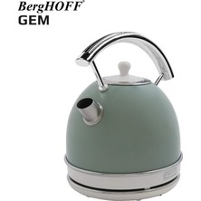 Berghoff Gem Retro 1, 7 L Su Isıtıcı – 2200 W, Paslanmaz Çelik Gövde / Mint Yeşil