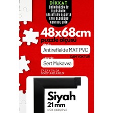 21LIK Puzzle Poster Resim Çerçevesi Pvcli Postersiz Resimsiz Çerçeve (Siyah, 48X68)