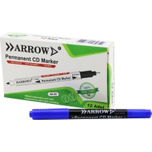 İlkyaz Fashion Mavi CD Kalemi - 2 Uçlu - Marker - 1 mm ve 0.4 mm  (Ilkyz)