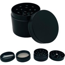 Grınder Parçalayıcı Metal Baharat Öğütücü Herb Spice 4 Katmanlı 40MM / 50MM / 63MM (Sıyah,