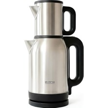 Evona Çelik 2 In 1 Çay Makinesi Su Isıtıcısı & Çaycı Steeltea