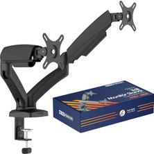 F200 Pro 17-34” Ikili Monitör Standı Siyah (Maks: 10KG)
