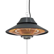 Mirkraft Elirg Light LED Işıklı Elektrikli Isıtıcı, 2000 W, IP45, Balkon Isıtıcısı, Çadı