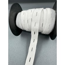 Paşateks Since 1995 1.5 cm Örme Ilikli Lastik-Beyaz-5 Metre