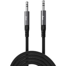 Juo Stereo 3.5mm Trs Jack Örgülü Aux Ses Kablosu 1 Metre