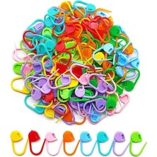 Plastik Çengelli Iğne 50 Li 1 Paket Örgü Ayracı Renkli Oval Çengelli Iğne Klips Ilmek Sabi